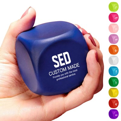 1.6'' Dice Shaped Round Corner Cube Stress Reliever