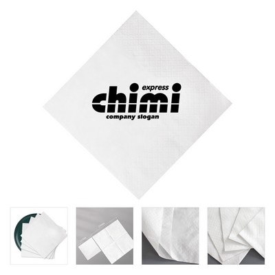 2 Ply Disposable Foil Stamping Napkins For Party 9.8"