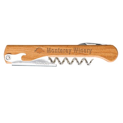 Capitano® Waiter's Corkscrew w/Wood Laminated Handle